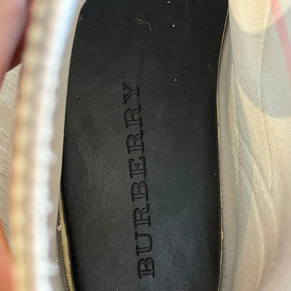 Burberry Kids Haymarket Check Rain Boots Beige Made in Italy EU 29/30 US 11/12